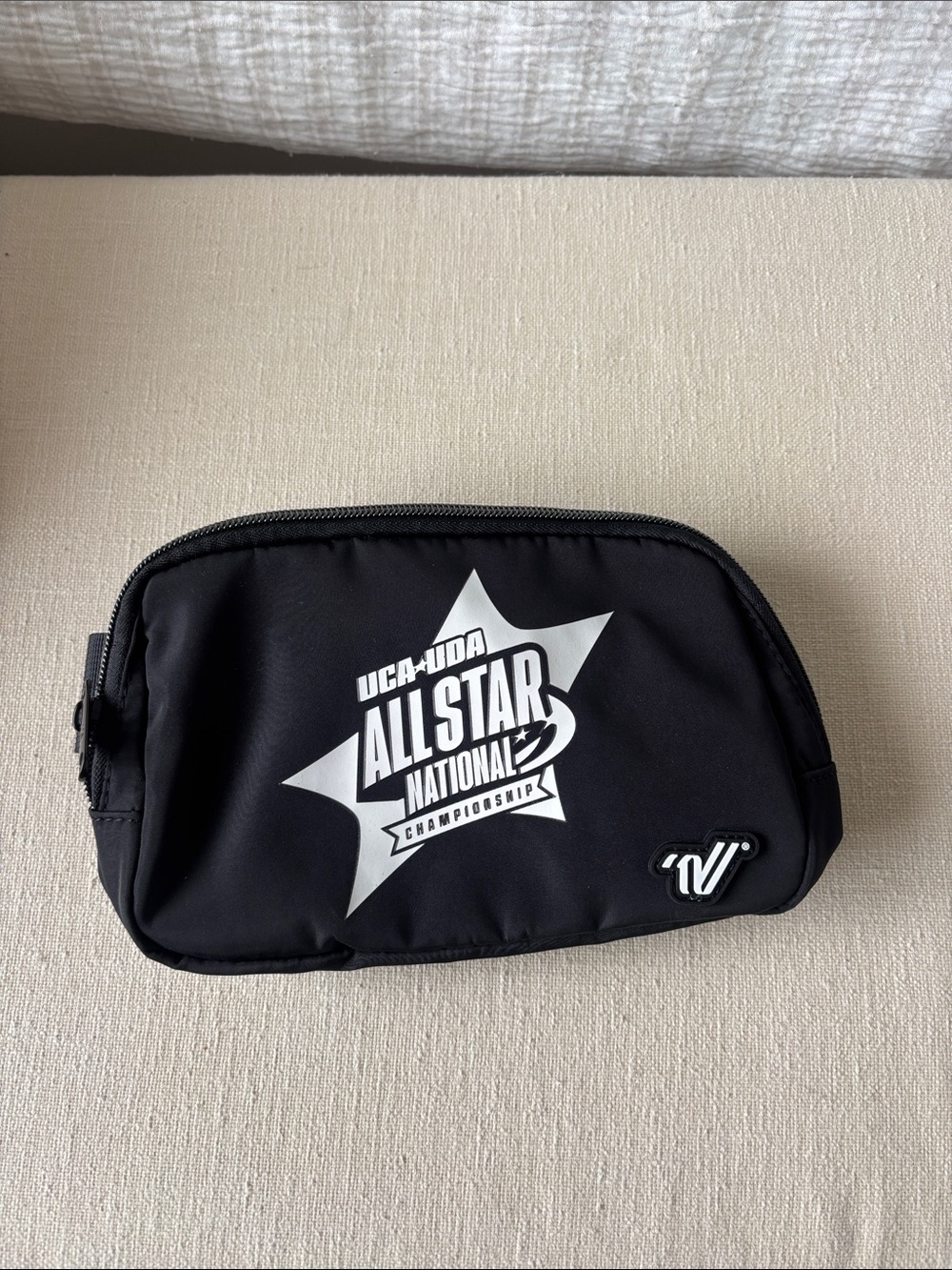 Unisex black cheer/dance fanny pack